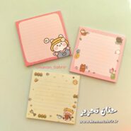 برگه یادداشت 50 برگ مربعی طرح حیوانات