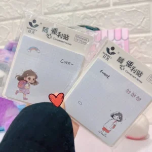 استیک نوت 50 برگ دختر شاد با طرح های کیوت و جذاب