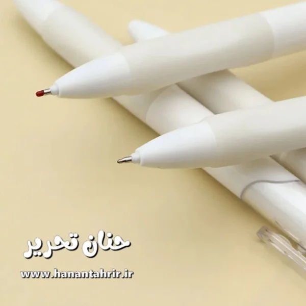 خودکار کلیکی مینیمال وایت با بدنه سفید و جوهر مشکی خودکار کلیکی مینیمال وایت با بدنه سفید و جوهر مشکی