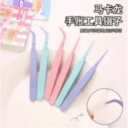 پنس فلزی فانتزی رنگی طرح سر صاف و سر کج