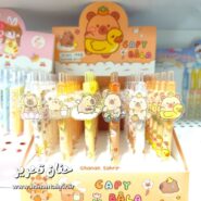 خودکار عروسکی کاپی بارا با تم قهوه ای کرم در 6 طرح فانتزی شامل کاپی و اردک، پرتقال، دوچرخه، ستاره، خواب آلود و خورشید