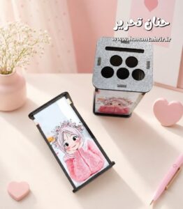 جاقلمی چوبی طرح دختر انیمه‌ای فانتزی مناسب نگهداری خودکار و مداد فروشگاه حنان